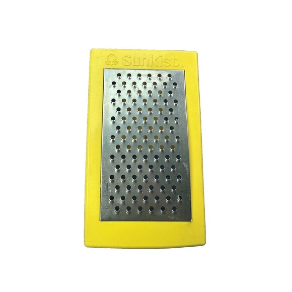 Retro Sunkist Yellow Lemon Citrus Zester Grater Stainless & Heavy Plastic 6" Vtg - Picture 2 of 7